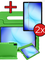 BTH BTH Samsung Galaxy Tab A9 Plus / A11 Plus Kinderhoes Met 2x Screenprotector - Groen