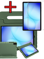BTH BTH Samsung Galaxy Tab A9 Plus / A11 Plus Kinderhoes Met Screenprotector - Donkergroen