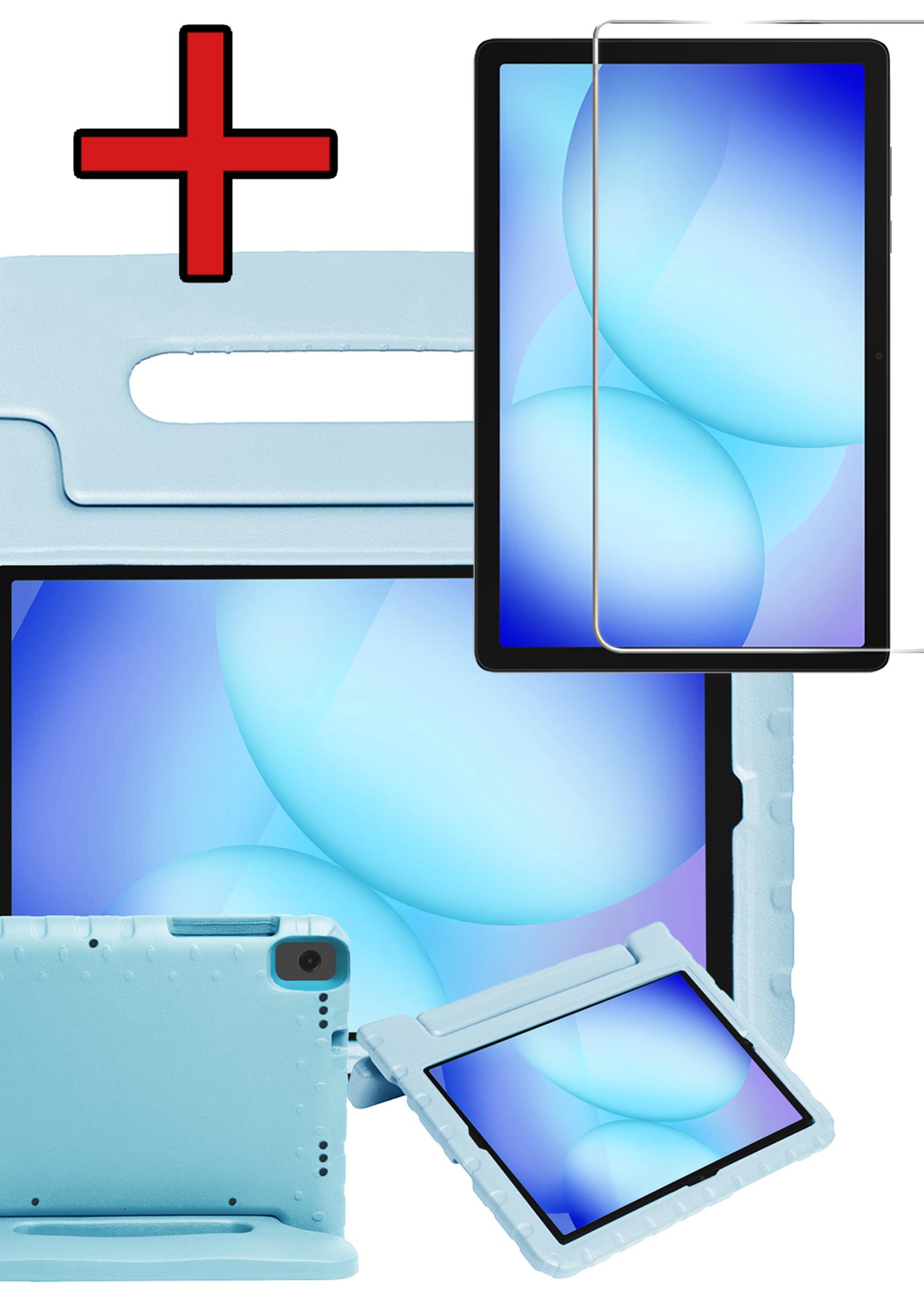 BTH BTH Samsung Galaxy Tab A9 Plus Kinderhoes Met Screenprotector - Sky