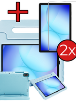 BTH BTH Samsung Galaxy Tab A9 Plus / A11 Plus Kinderhoes Met 2x Screenprotector - Sky