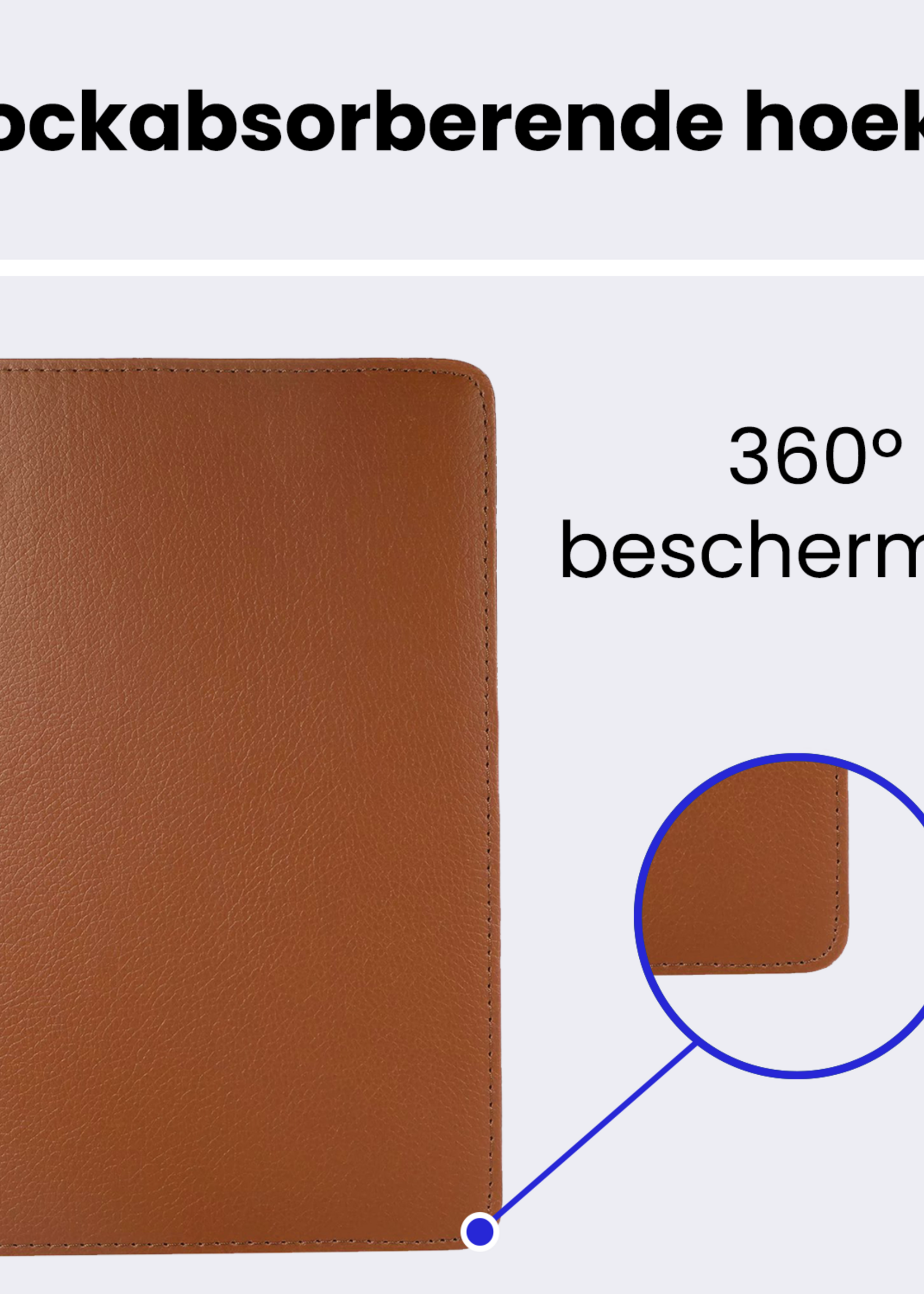 BTH BTH Samsung Galaxy Tab A9 Plus Hoes Draaibaar - Bruin