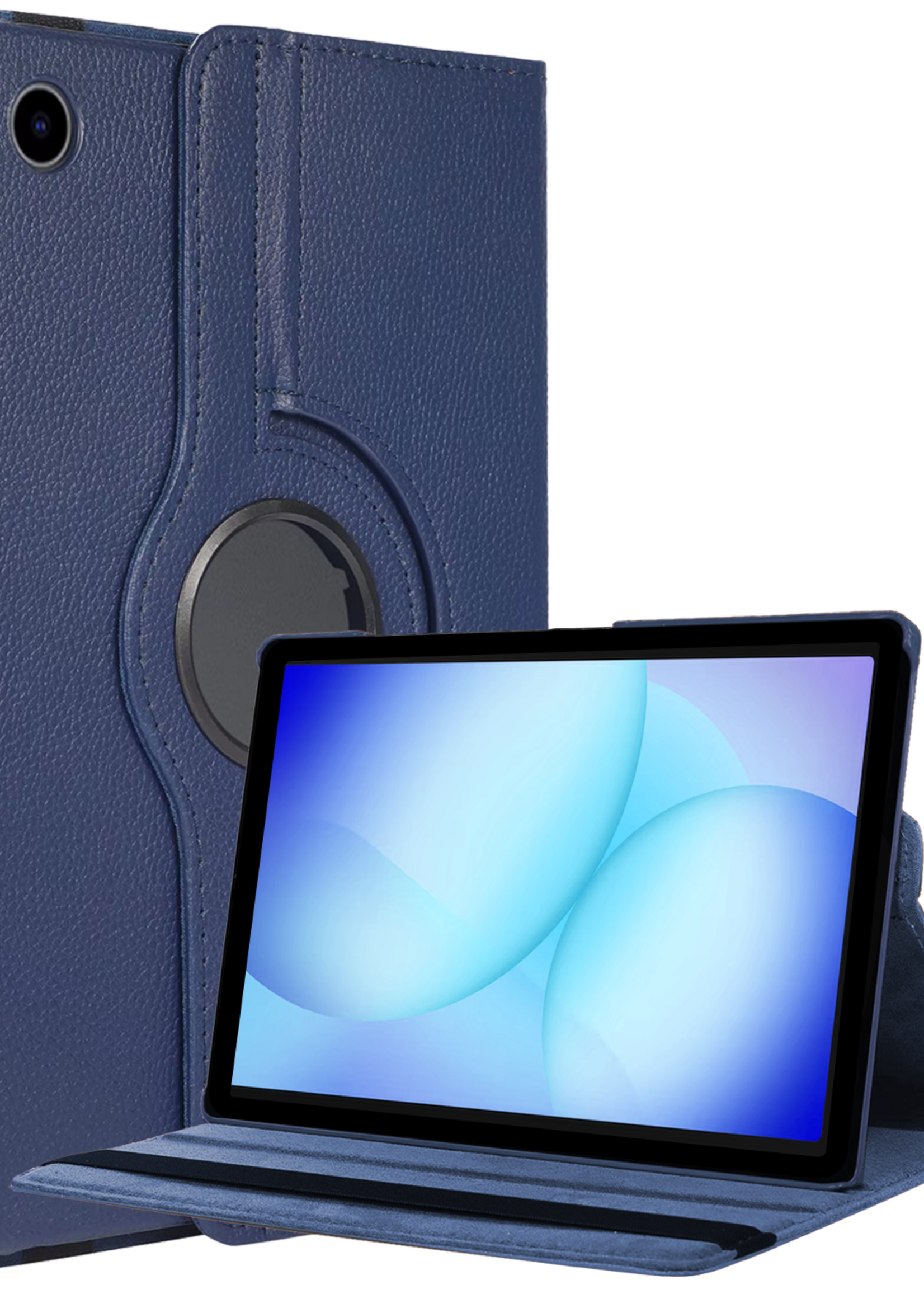BTH BTH Samsung Galaxy Tab A9 Plus Hoes Draaibaar - Donkerblauw