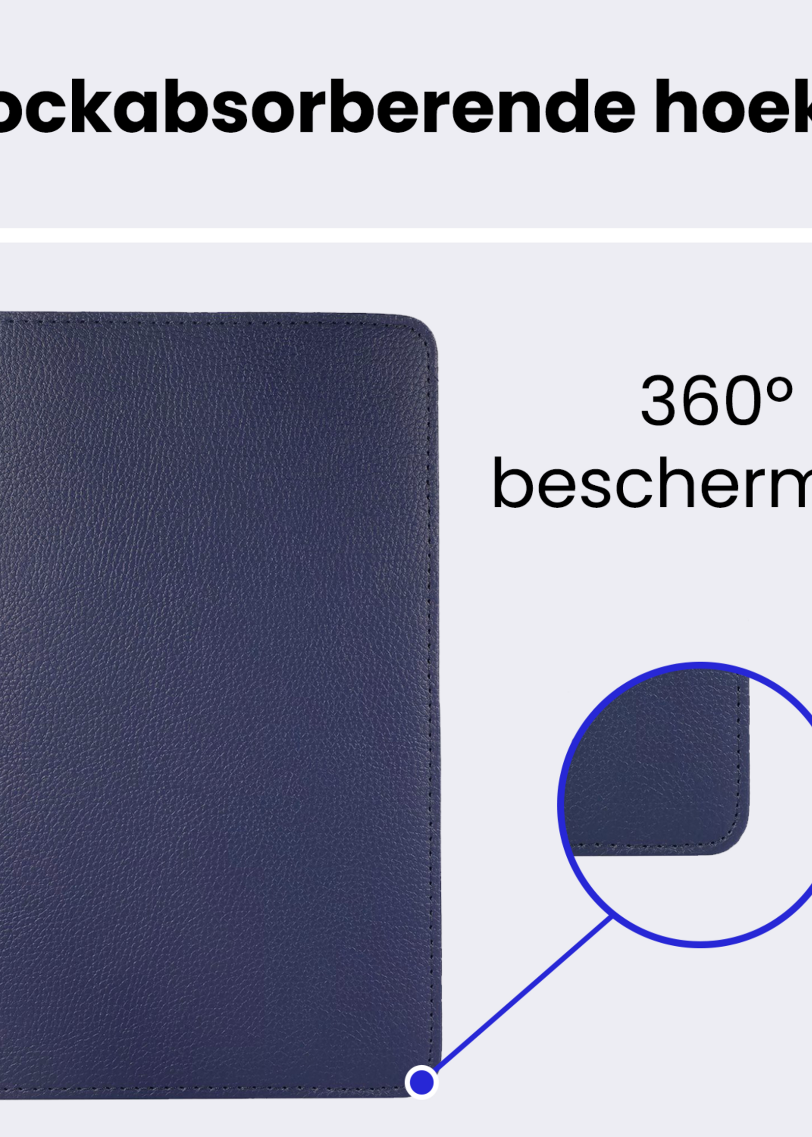 BTH BTH Samsung Galaxy Tab A9 Plus Hoes Draaibaar - Donkerblauw