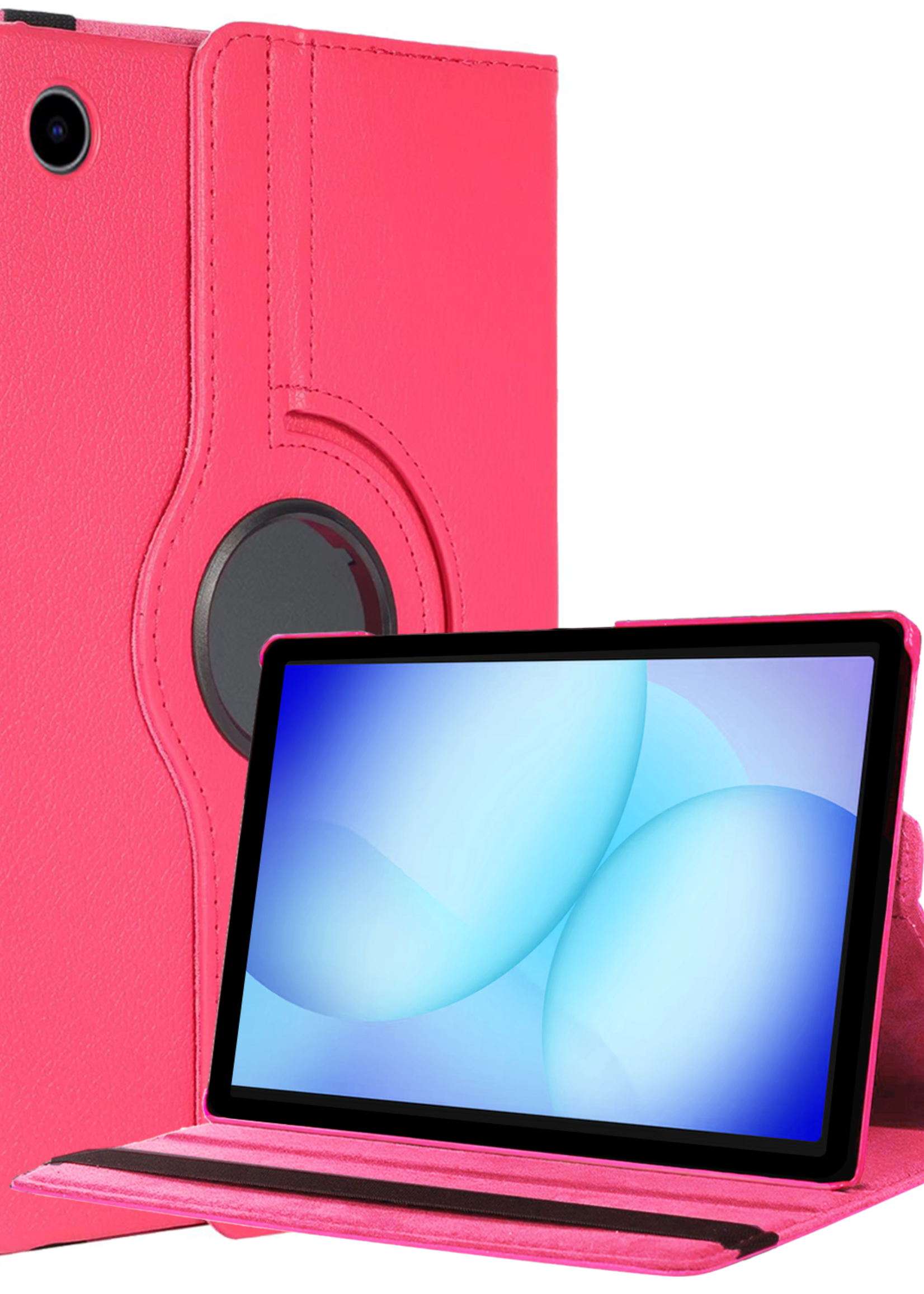 BTH BTH Samsung Galaxy Tab A9 Plus Hoes Draaibaar - Donkerroze