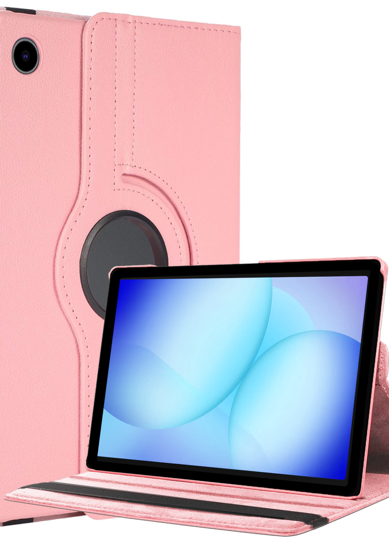 BTH BTH Samsung Galaxy Tab A9 Plus Hoes Draaibaar - Lichtroze