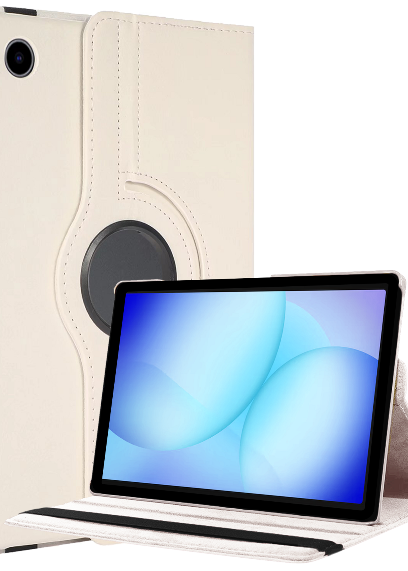 BTH BTH Samsung Galaxy Tab A9 Plus Hoes Draaibaar - Wit