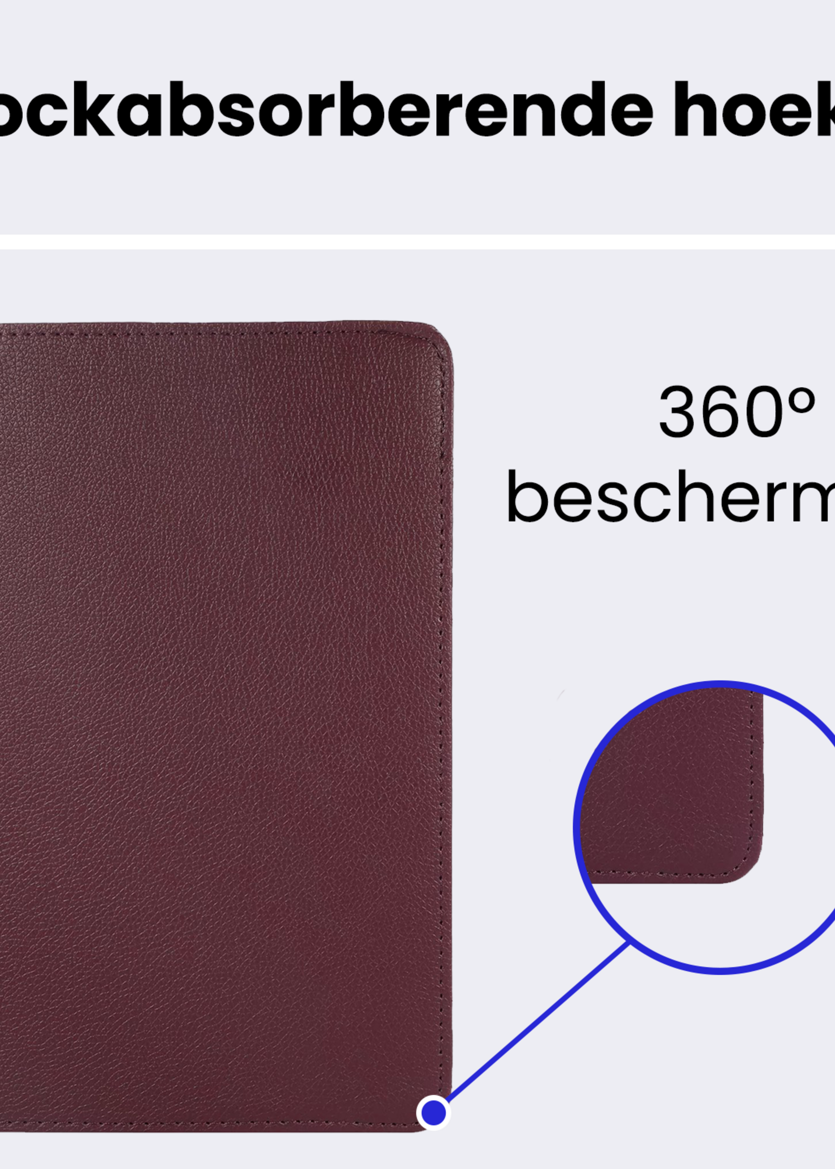 BTH BTH Samsung Galaxy Tab A9 Plus Hoes Draaibaar Met Screenprotector - Paars