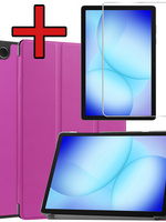 BTH BTH Samsung Galaxy Tab A9 Plus / A11 Plus Hoes Met Screenprotector - Paars