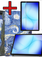 BTH BTH Samsung Galaxy Tab A9 Plus / A11 Plus Hoes Met Screenprotector - Sterrenhemel
