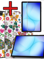 BTH BTH Samsung Galaxy Tab A9 Plus / A11 Plus Hoes Met Screenprotector - Vlinders