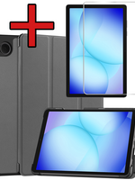 BTH BTH Samsung Galaxy Tab A9 Plus / A11 Plus Hoes Met Screenprotector - Grijs
