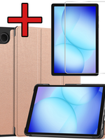BTH BTH Samsung Galaxy Tab A9 Plus / A11 Plus Hoes Met Screenprotector - Rose Goud