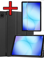 BTH BTH Samsung Galaxy Tab A9 Plus / A11 Plus Hoes Met Screenprotector - Zwart