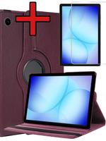 BTH BTH Samsung Galaxy Tab A9 Plus / A11 Plus Hoes Draaibaar Met Screenprotector - Paars