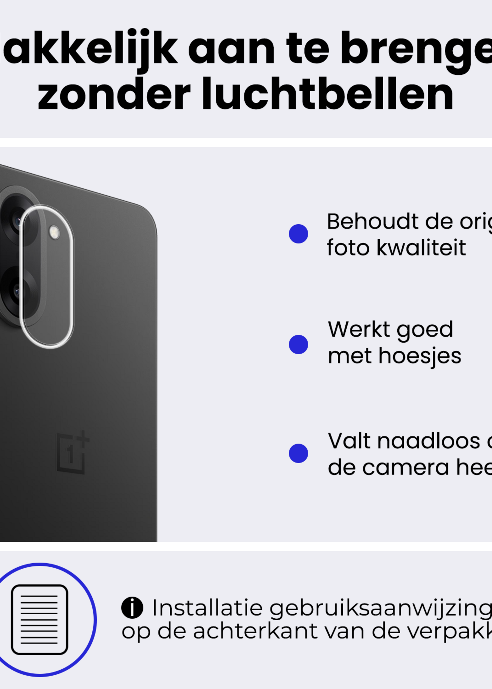 BTH BTH OnePlus Nord CE 5 Camera Screenprotector - 2 PACK