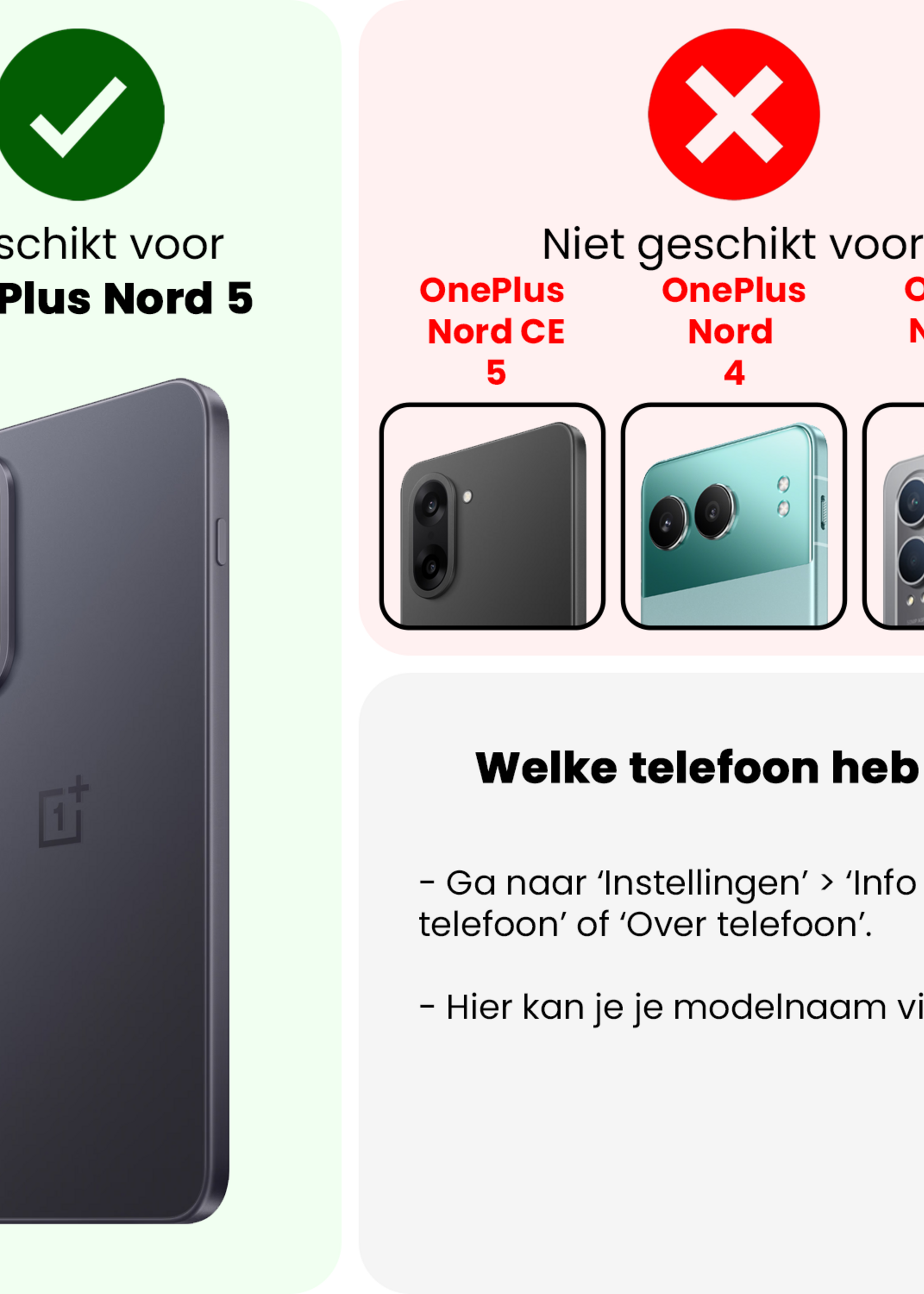 BTH BTH OnePlus Nord 5 Hoesje Shockproof - Transparant