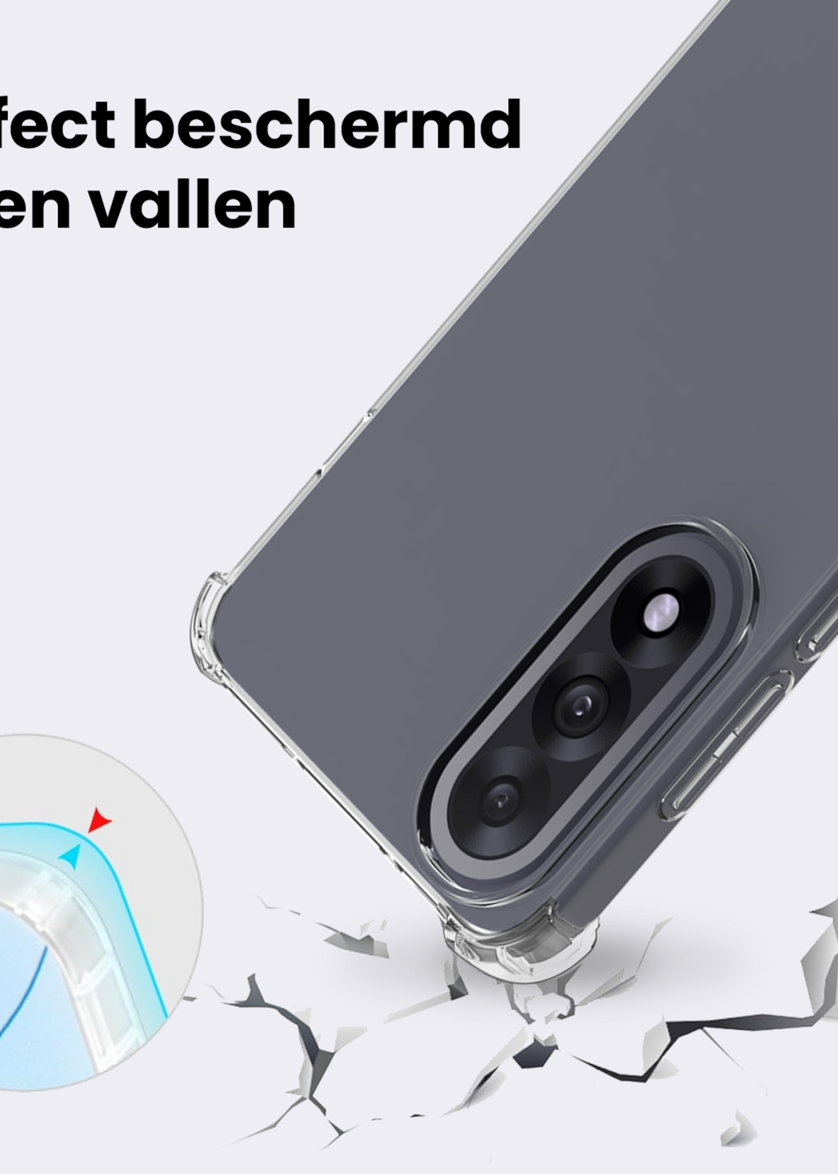 BTH BTH OnePlus Nord 5 Hoesje Shockproof Met Screenprotector