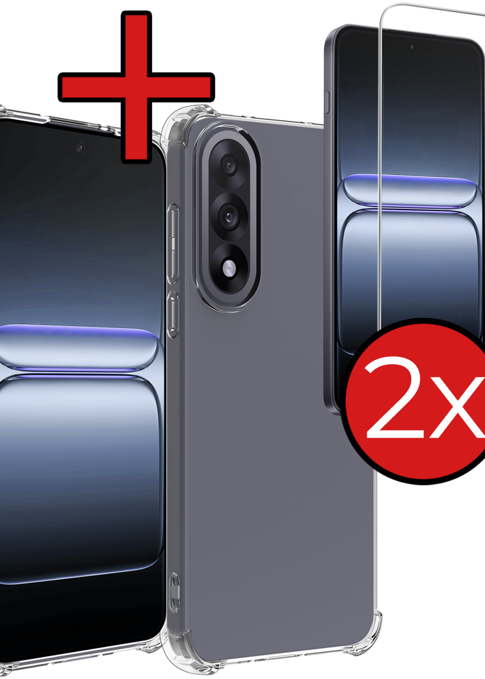 BTH BTH OnePlus Nord 5 Hoesje Shockproof Met 2x Screenprotector