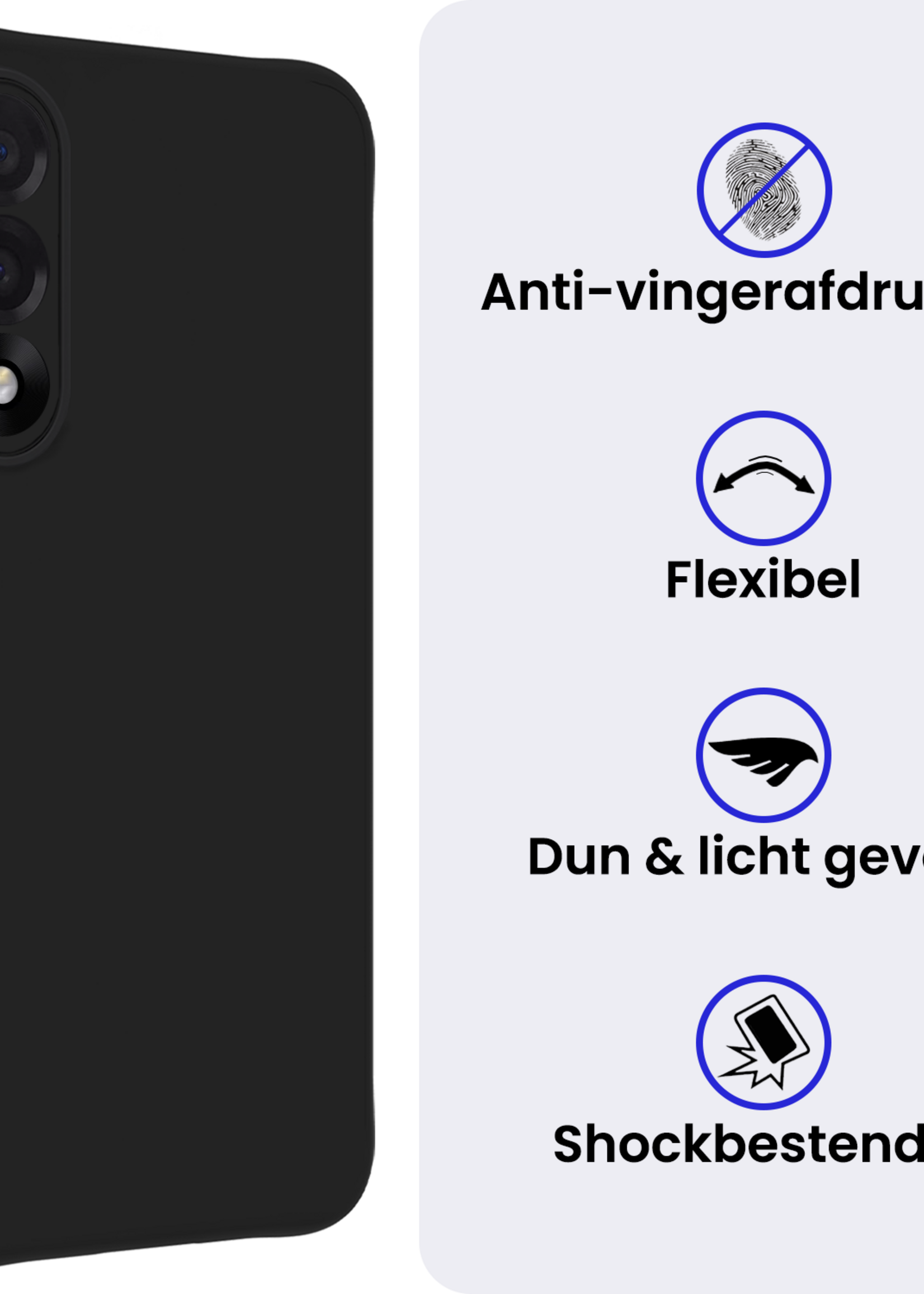 BTH BTH OnePlus Nord 5 Hoesje Siliconen - Zwart