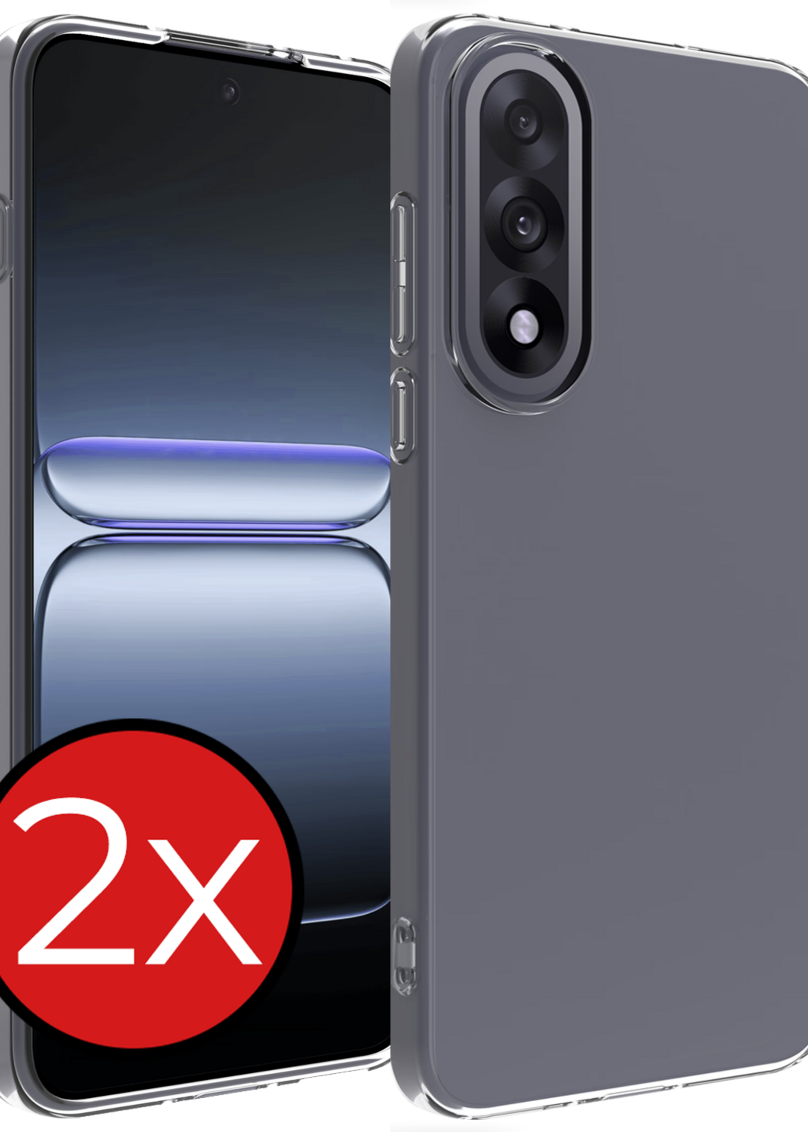 BTH BTH OnePlus Nord 5 Hoesje Siliconen - Transparant - 2 PACK