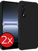 BTH BTH OnePlus Nord 5 Hoesje Siliconen - Zwart - 2 PACK