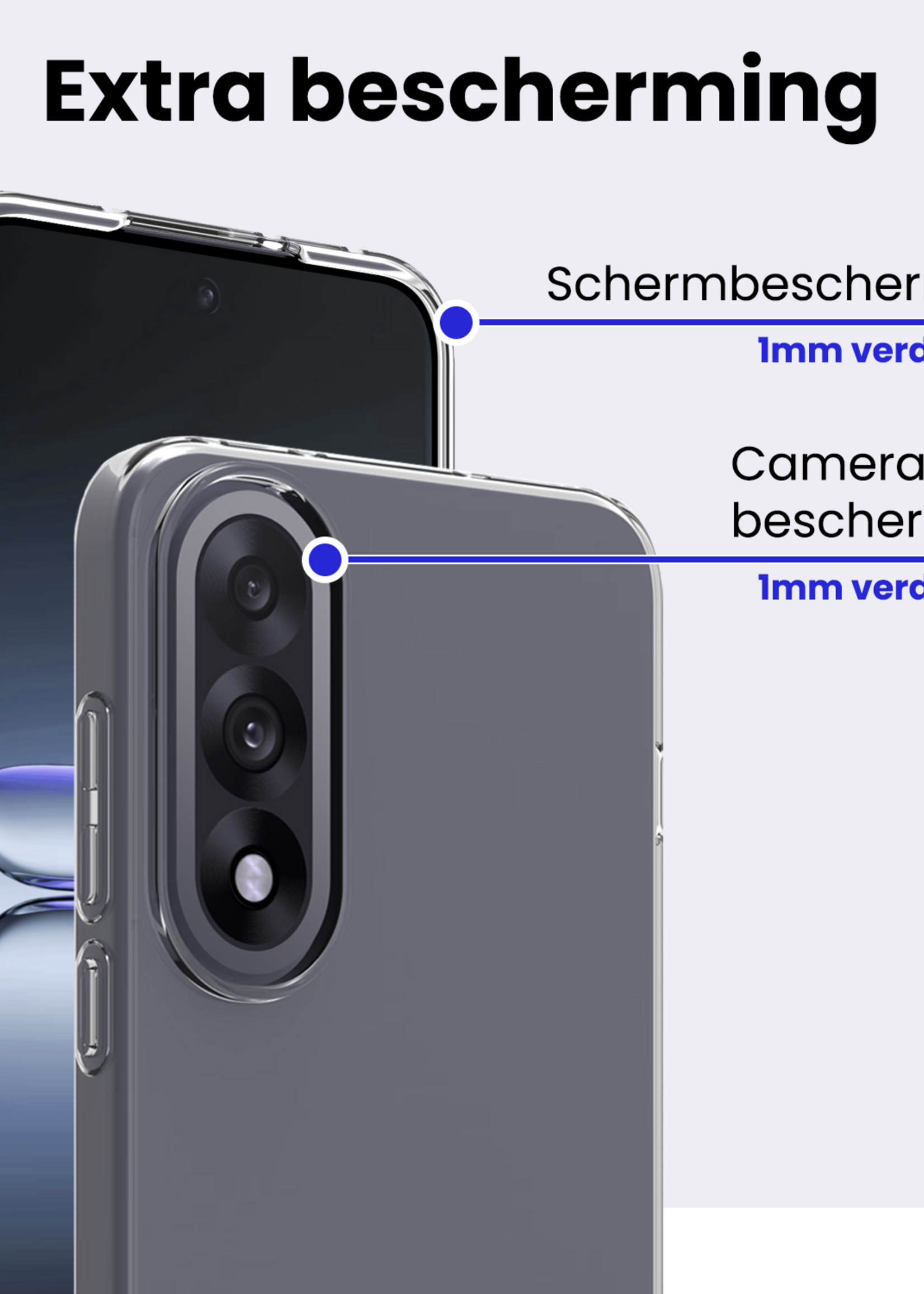 BTH BTH OnePlus Nord 5 Hoesje Siliconen Met Screenprotector - Transparant