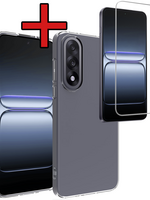 BTH BTH OnePlus Nord 5 Hoesje Siliconen Met Screenprotector - Transparant