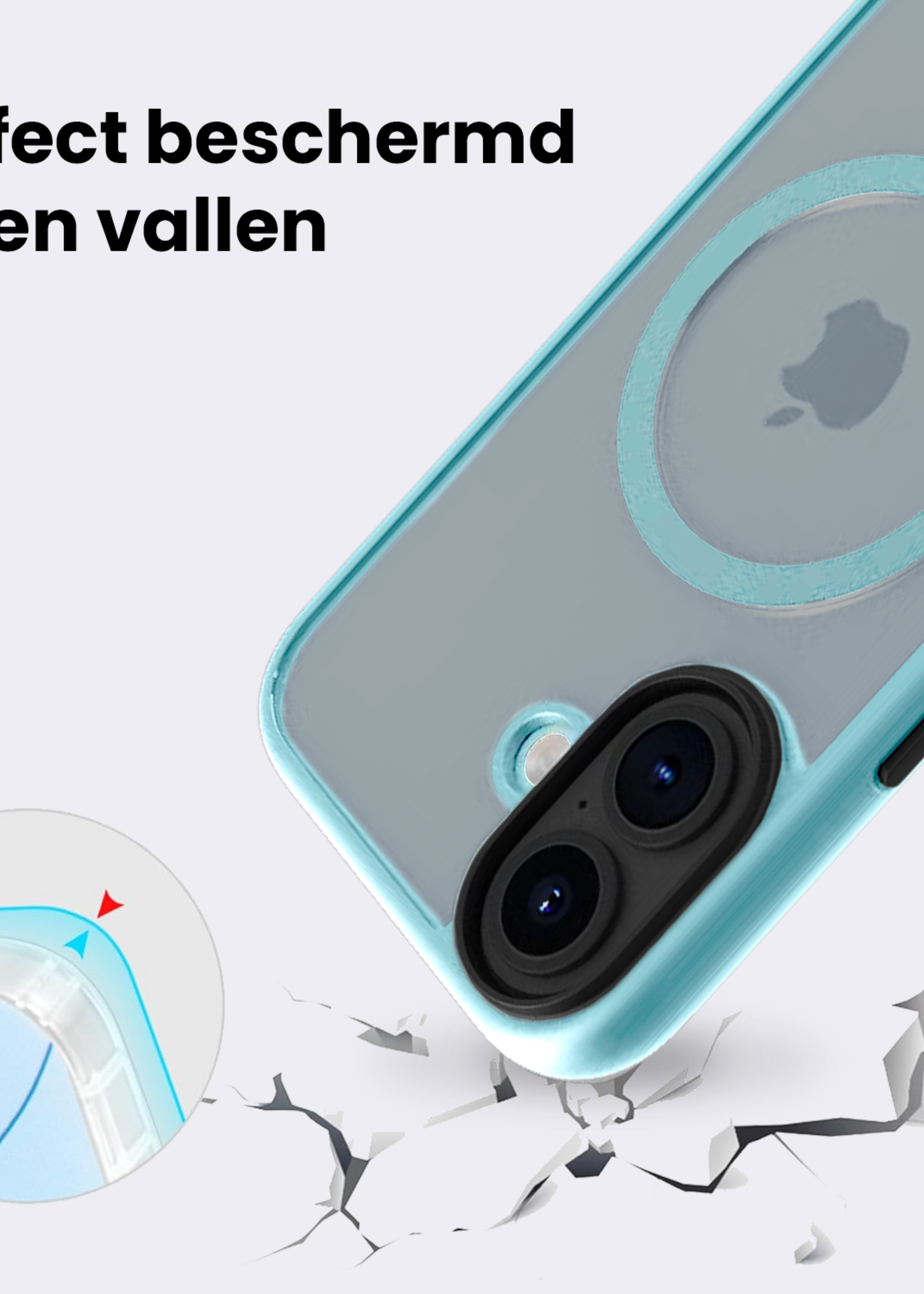 BTH BTH iPhone 17 Magsafe Hoesje - Lichtblauw