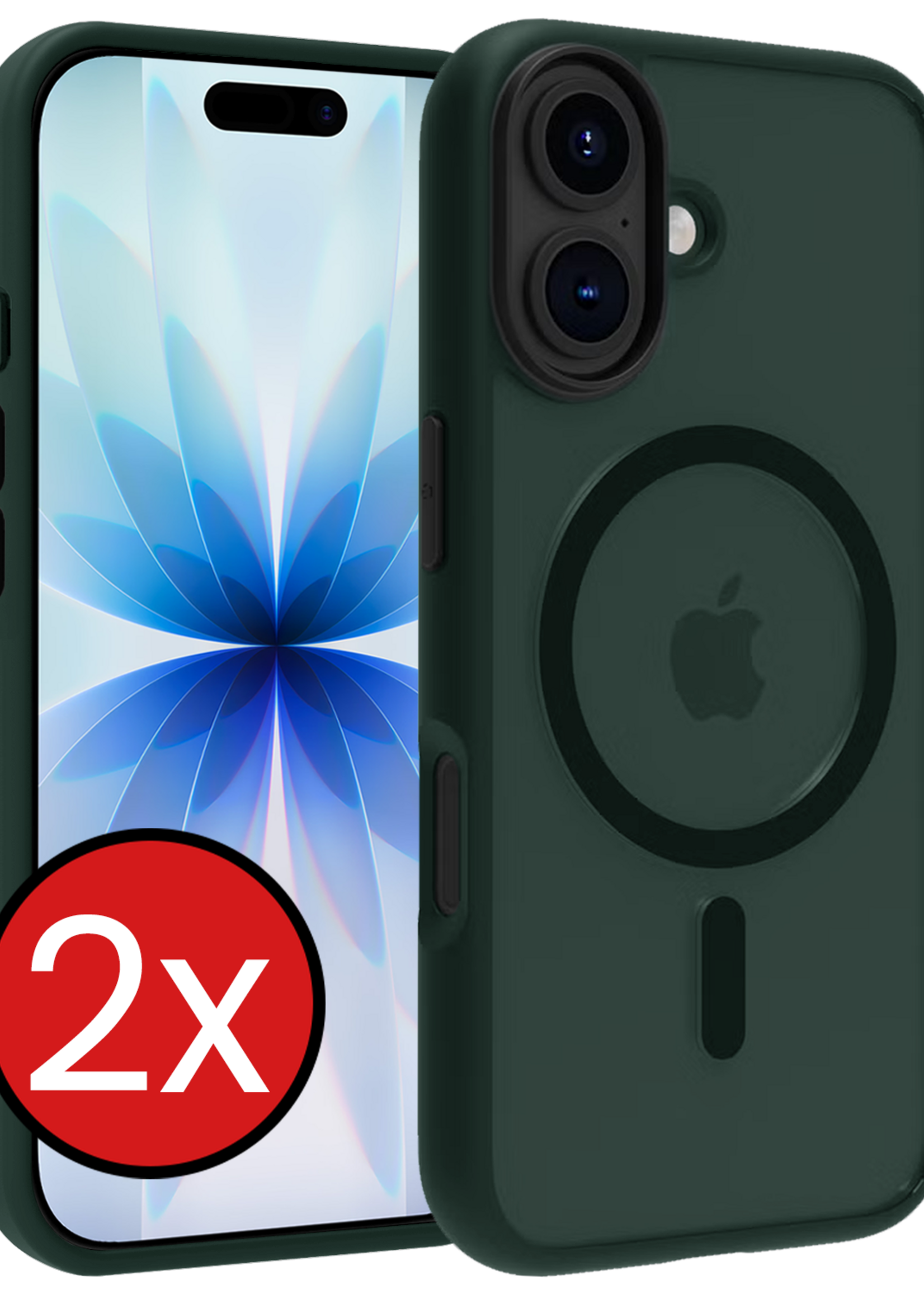 BTH BTH iPhone 17 Magsafe Hoesje - Donkergroen - 2 PACK