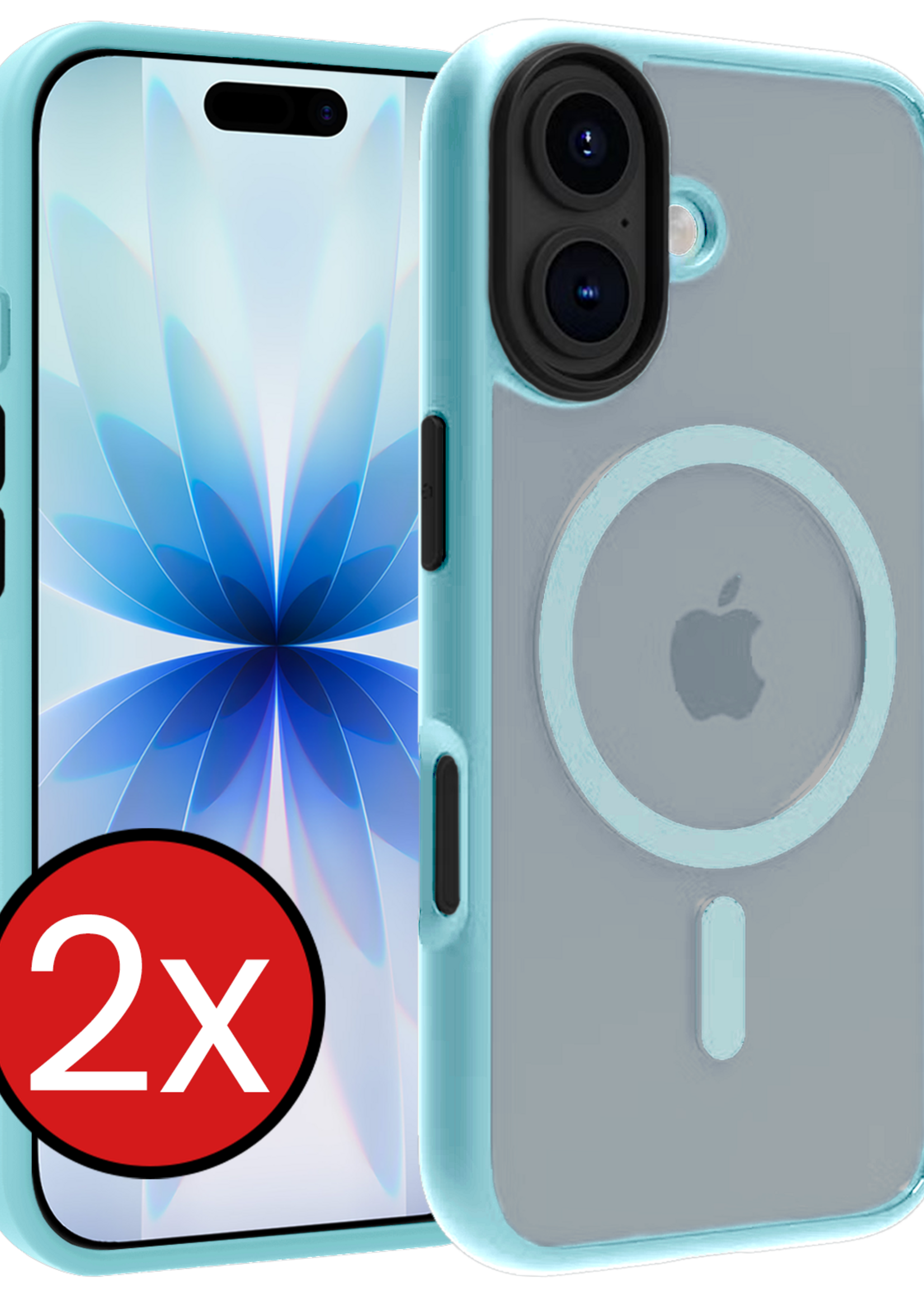 BTH BTH iPhone 17 Magsafe Hoesje - Lichtblauw - 2 PACK