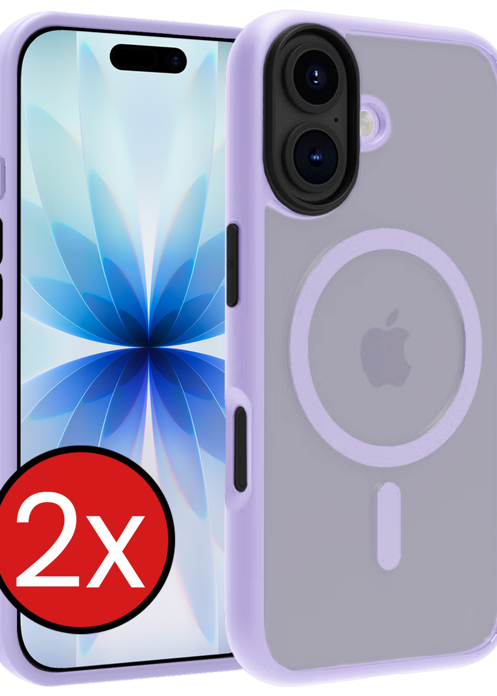 BTH BTH iPhone 17 Magsafe Hoesje - Lila - 2 PACK