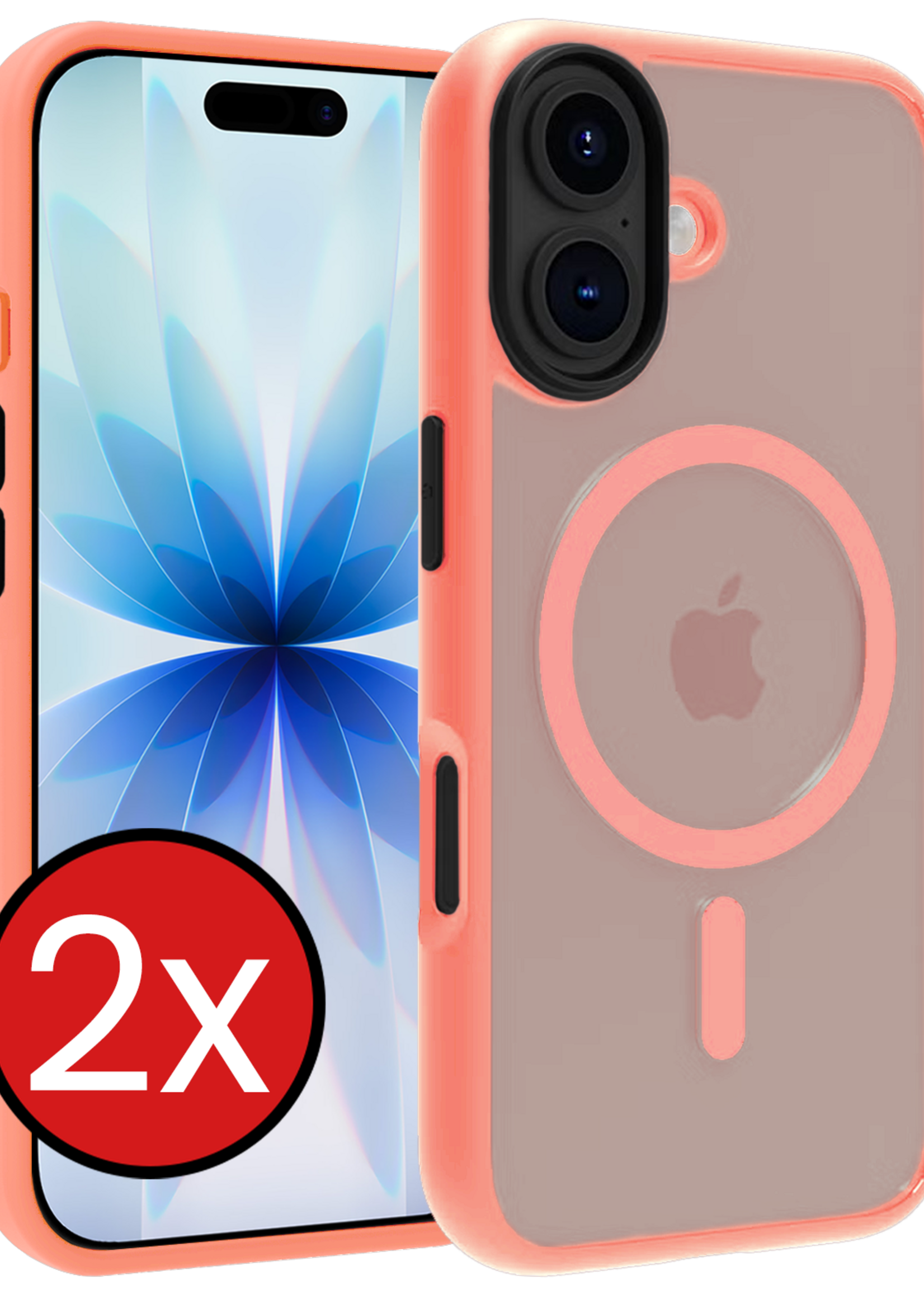 BTH BTH iPhone 17 Magsafe Hoesje - Perzik - 2 PACK