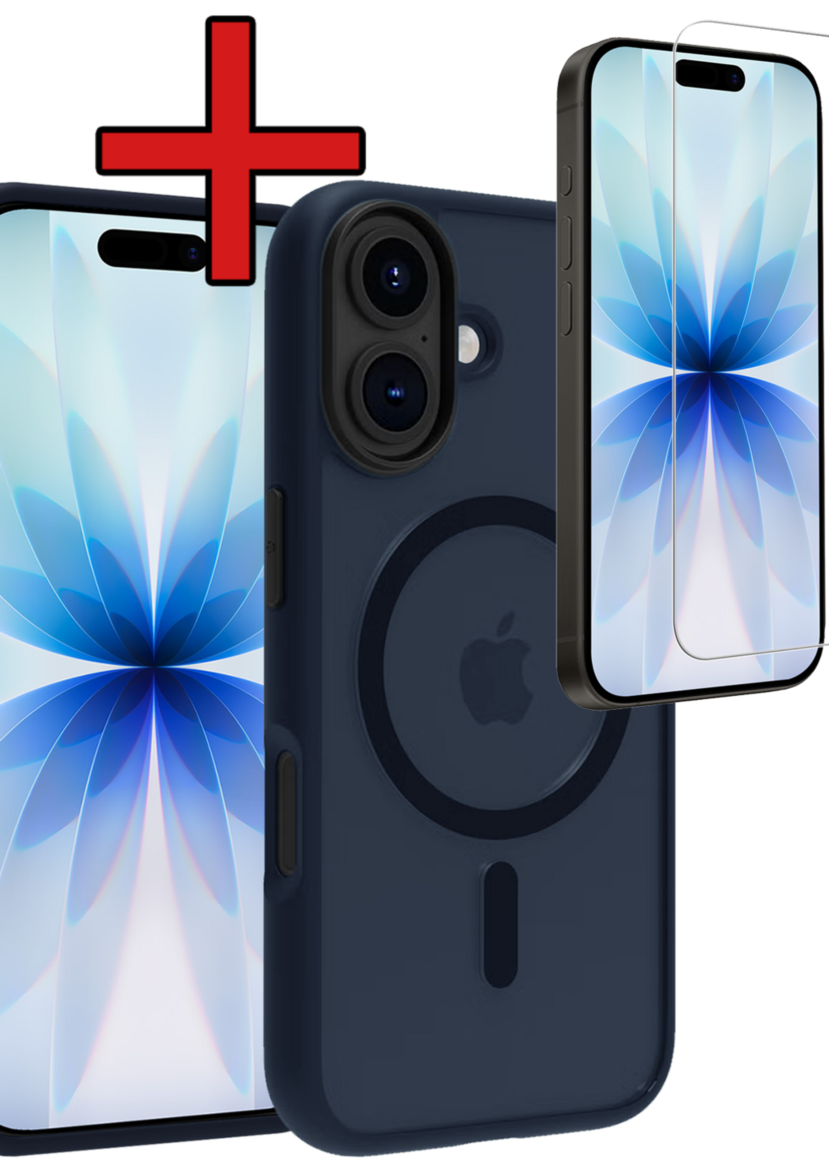 BTH BTH iPhone 17 Magsafe Hoesje Donkerblauw Met Screenprotector