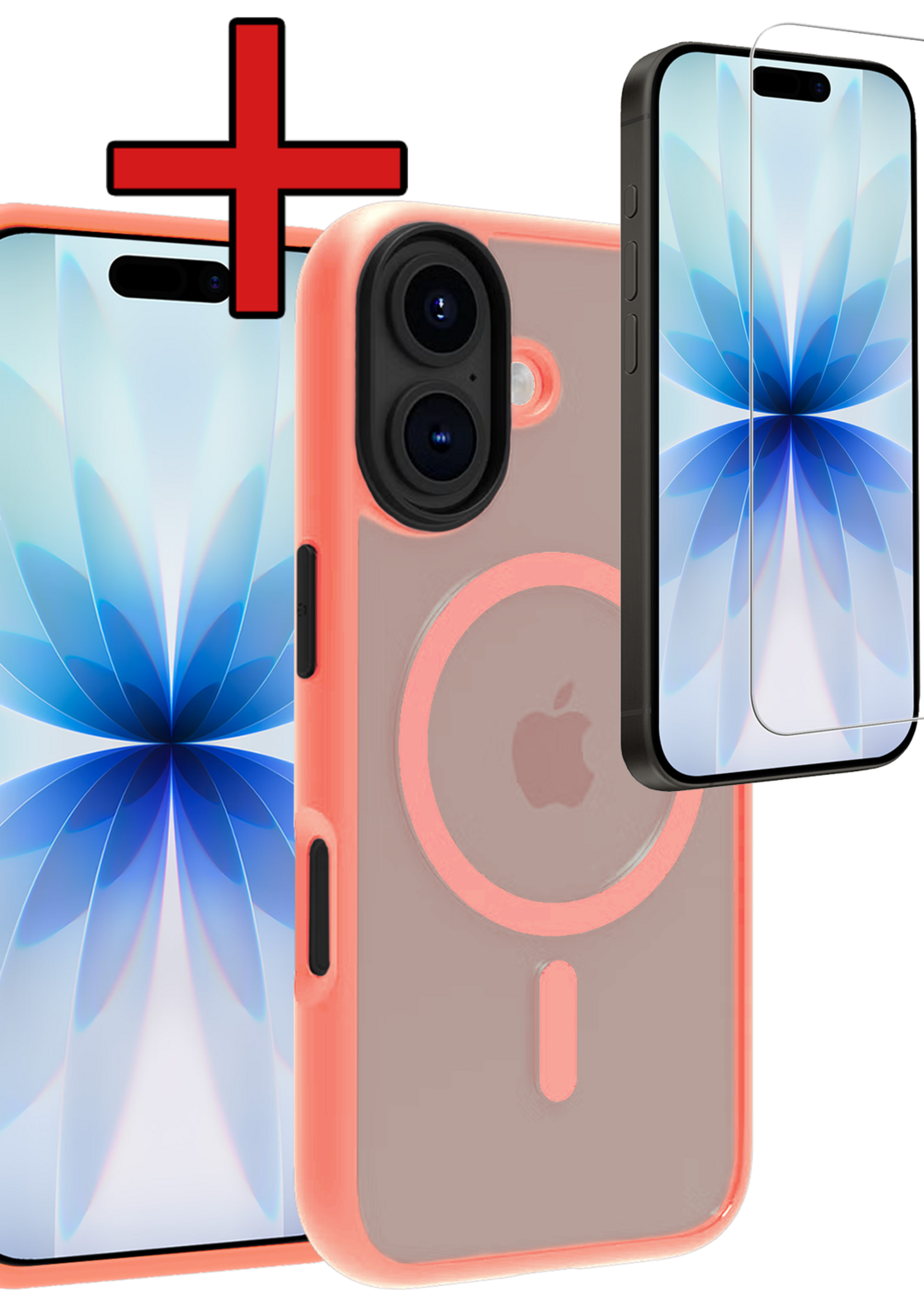 BTH BTH iPhone 17 Magsafe Hoesje Perzik Met Screenprotector