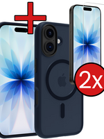 BTH BTH iPhone 17 Magsafe Hoesje Donkerblauw Met 2x Screenprotector
