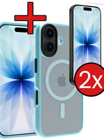 BTH BTH iPhone 17 Magsafe Hoesje Lichtblauw Met 2x Screenprotector