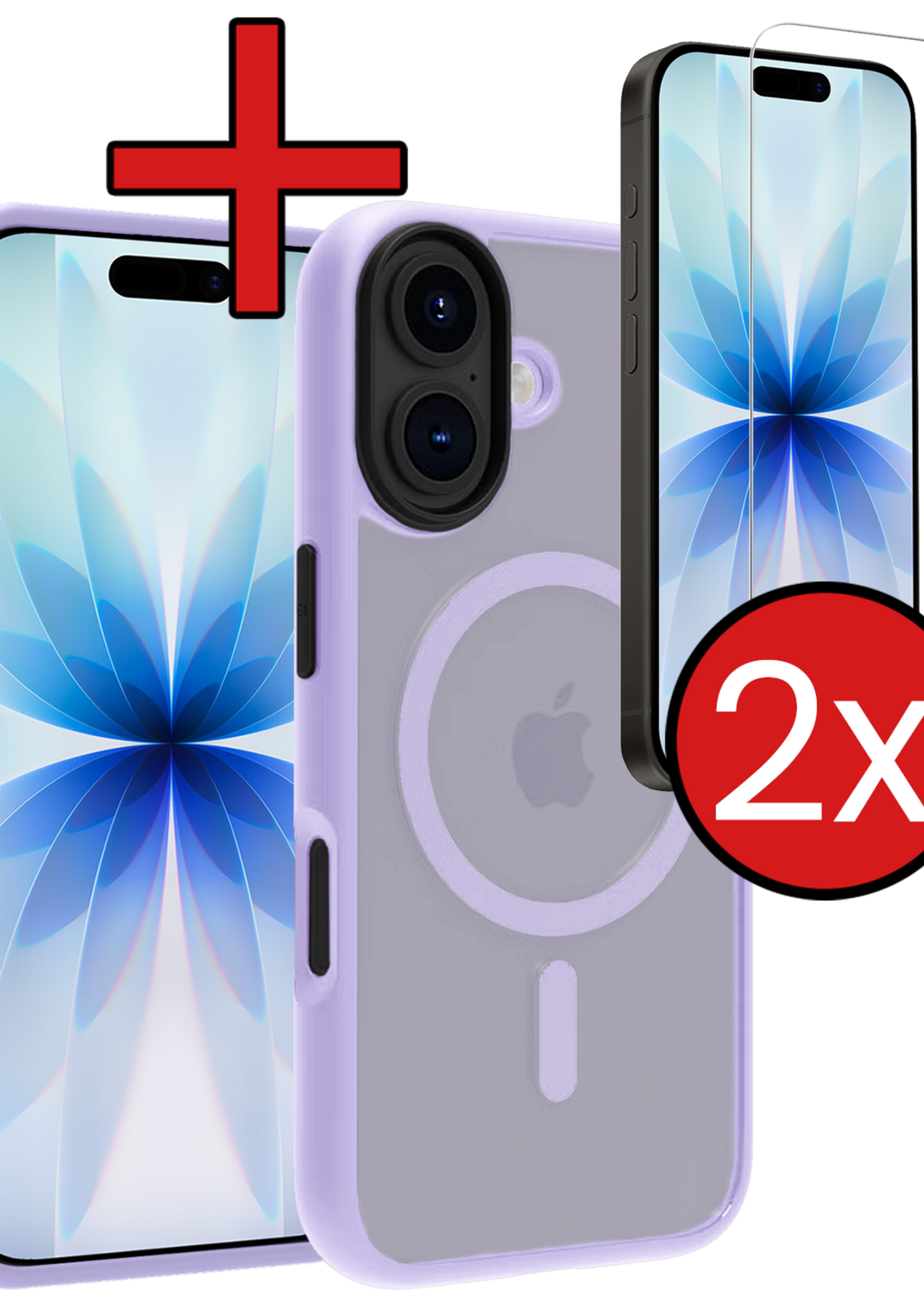 BTH BTH iPhone 17 Magsafe Hoesje Lila Met 2x Screenprotector