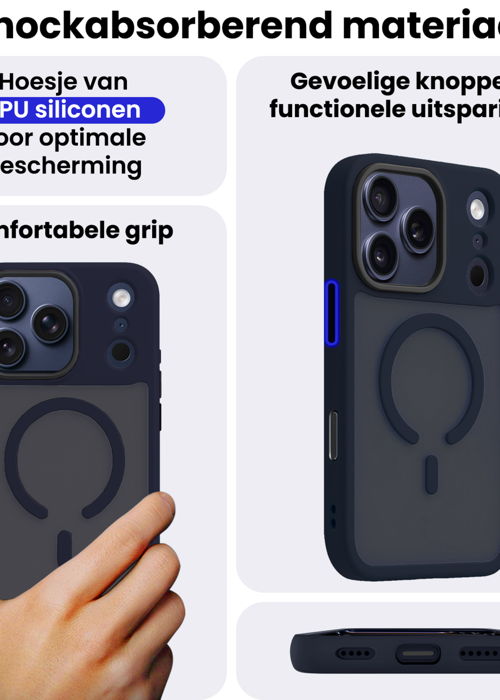 BTH BTH iPhone 17 Pro Magsafe Hoesje - Donkerblauw