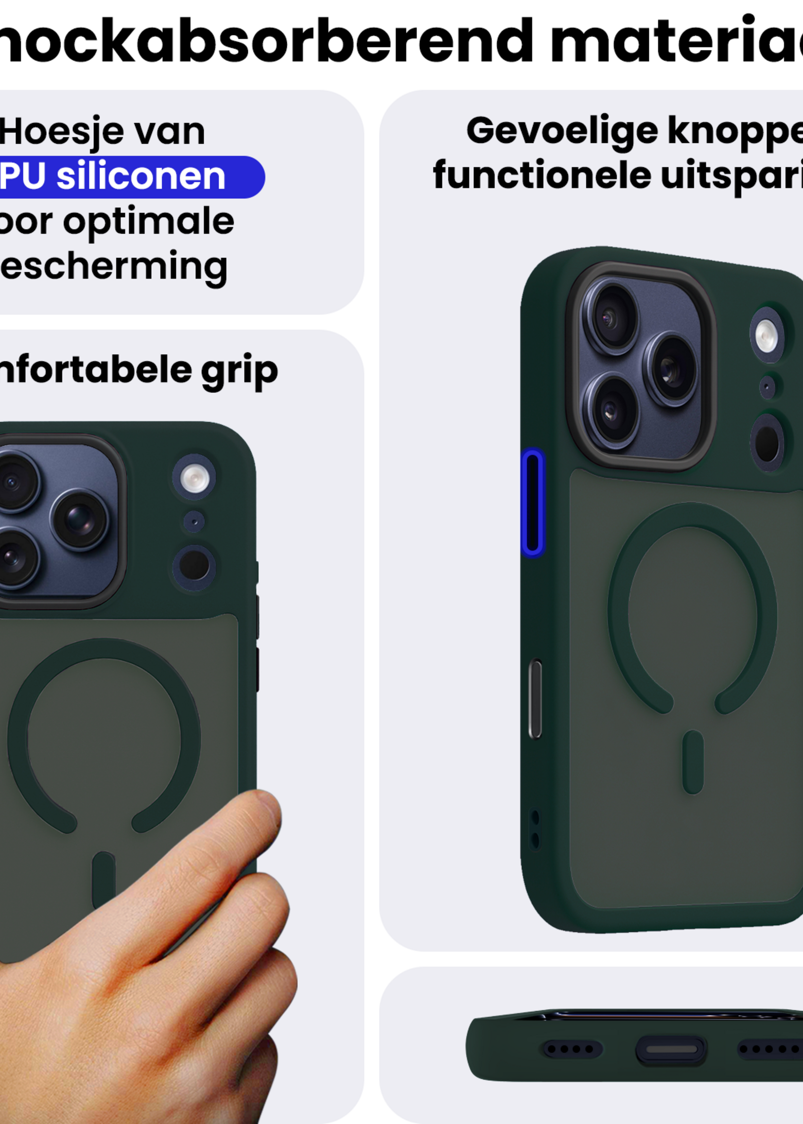 BTH BTH iPhone 17 Pro Magsafe Hoesje - Donkergroen