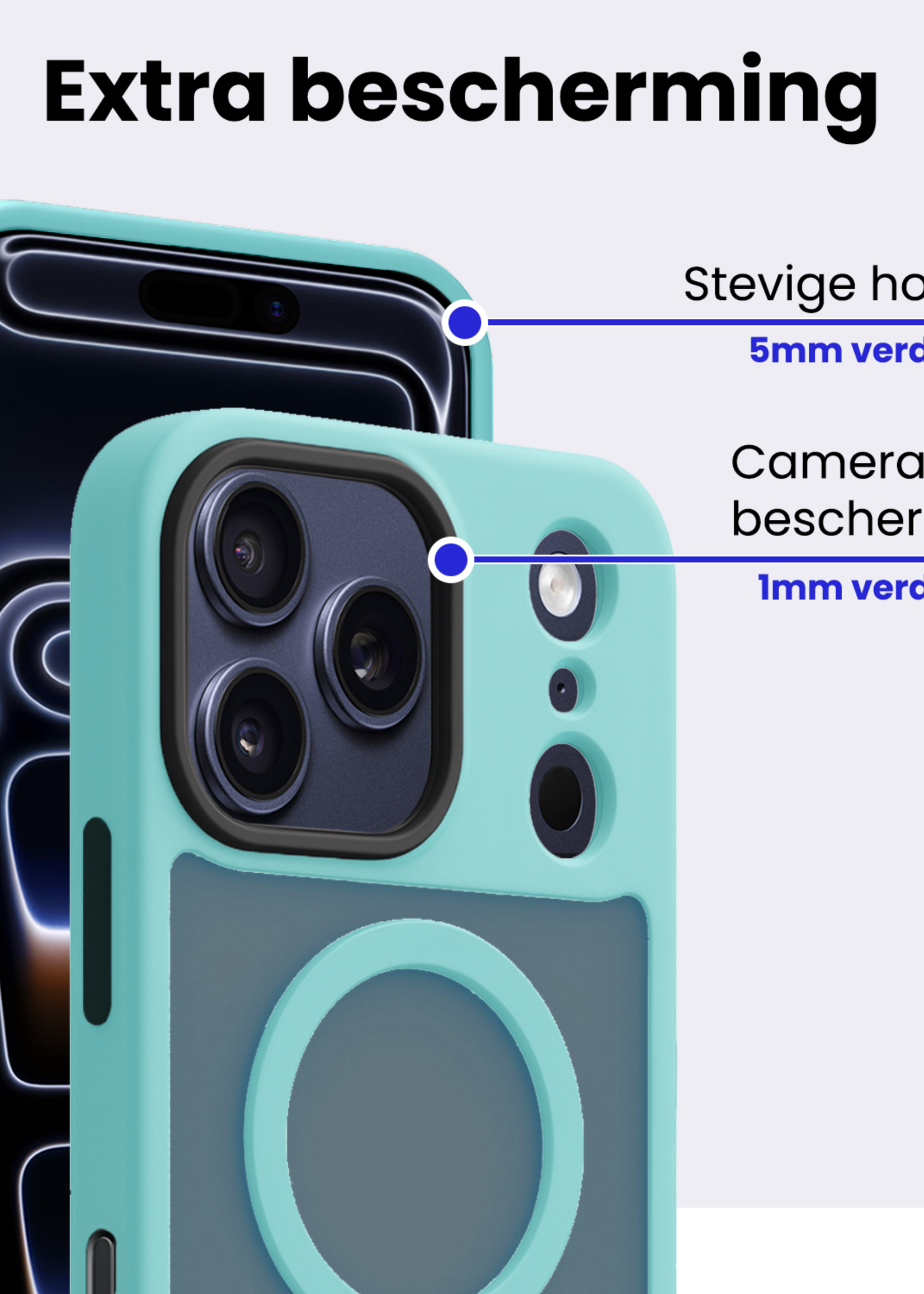 BTH BTH iPhone 17 Pro Magsafe Hoesje - Lichtblauw