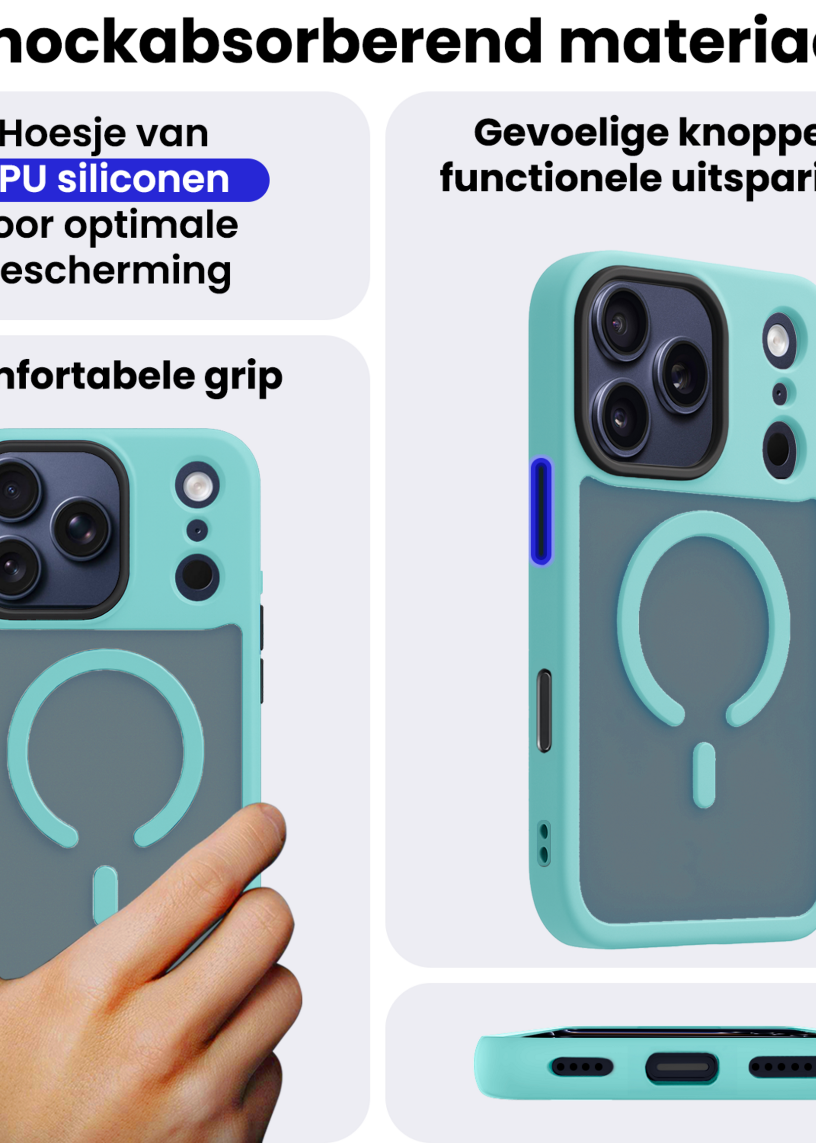 BTH BTH iPhone 17 Pro Magsafe Hoesje - Lichtblauw