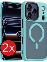 BTH BTH iPhone 17 Pro Magsafe Hoesje - Lichtblauw - 2 PACK