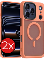 BTH BTH iPhone 17 Pro Magsafe Hoesje - Perzik - 2 PACK