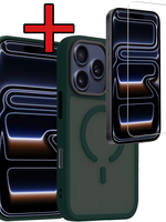 BTH BTH iPhone 17 Pro Magsafe Hoesje Donkergroen Met Screenprotector