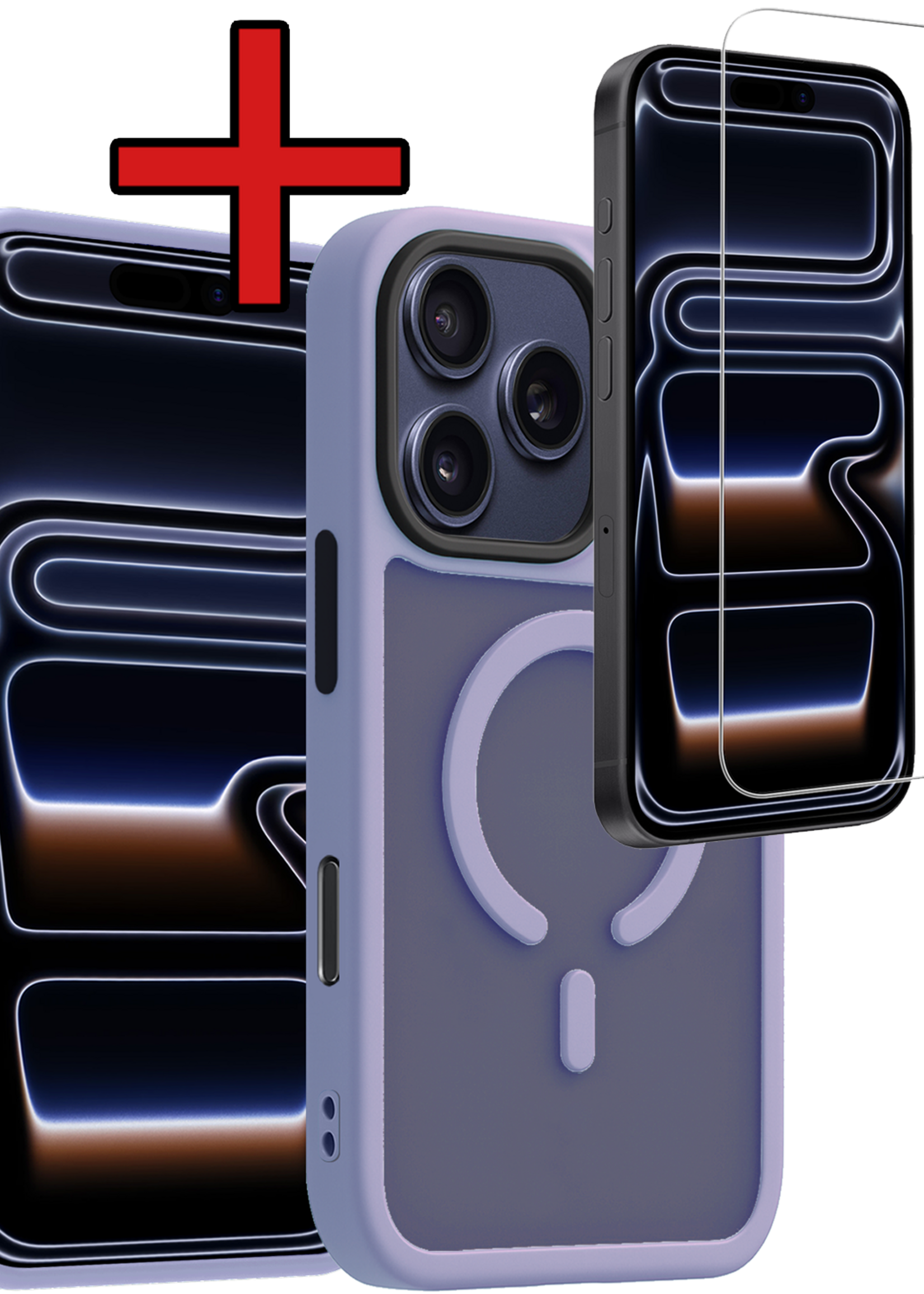 BTH BTH iPhone 17 Pro Magsafe Hoesje Lila Met Screenprotector