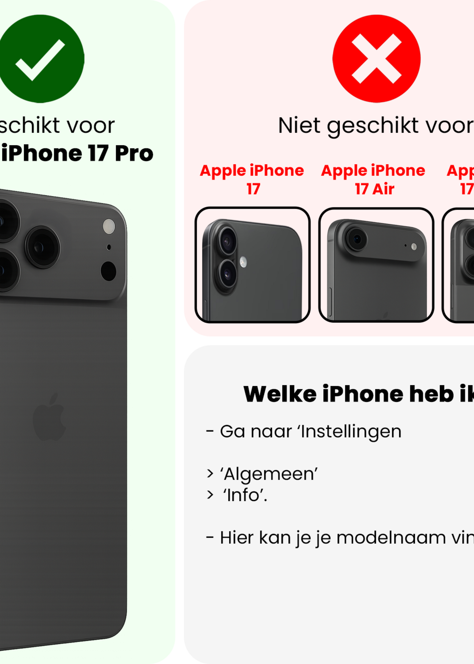 BTH BTH iPhone 17 Pro Magsafe Hoesje Perzik Met Screenprotector