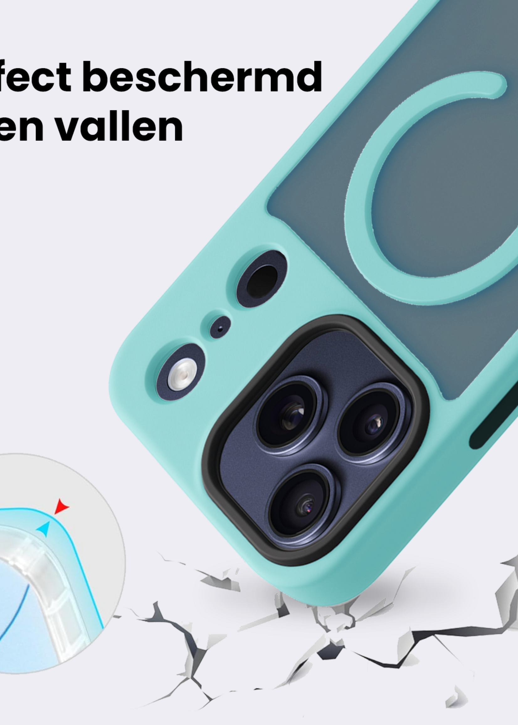 BTH BTH iPhone 17 Pro Max Magsafe Hoesje - Lichtblauw