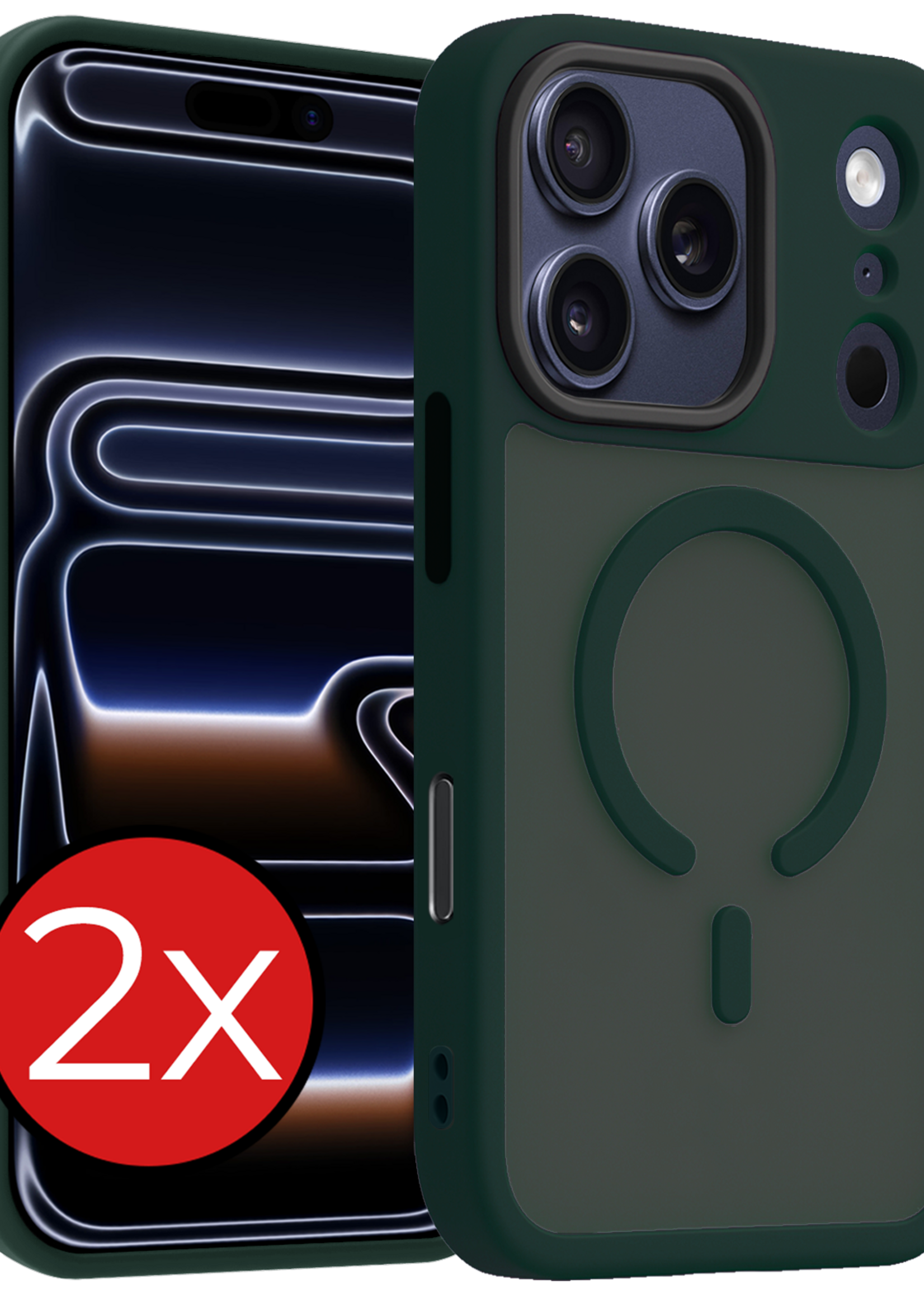 BTH BTH iPhone 17 Pro Max Magsafe Hoesje - Donkergroen - 2 PACK