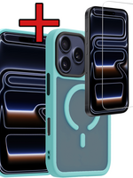 BTH BTH iPhone 17 Pro Max Magsafe Hoesje Lichtblauw Met Screenprotector