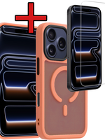 BTH BTH iPhone 17 Pro Max Magsafe Hoesje Perzik Met Screenprotector